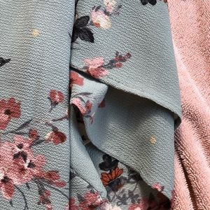 Floral ruffled shirt